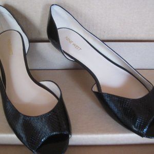 New Nine West open toed D-orsay flats, Sz. 11